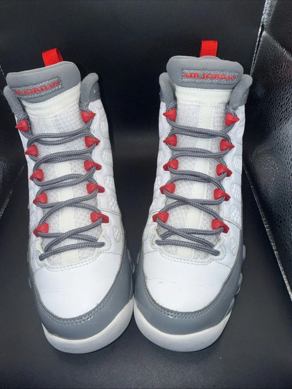 Size 7 (GS) - Jordan 9 Retro Mid Fire Red, 302359-162, Clean, No Box, Good Cond